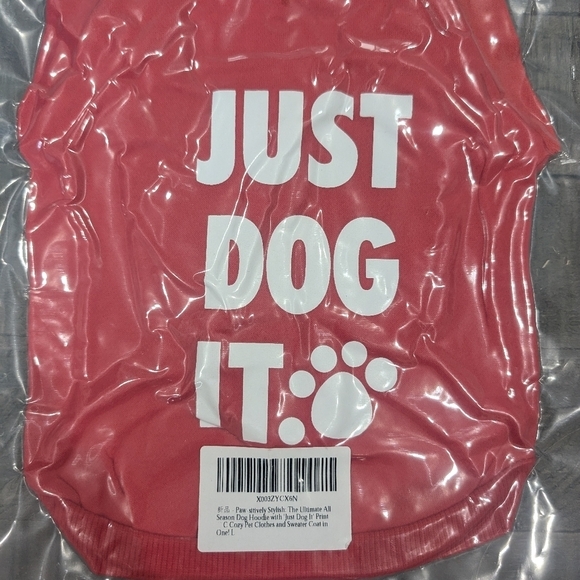 NEW "Just dog‎ it" dog sweater Large - Picture 1 of 4